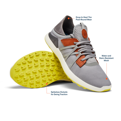 OluKai Men | Manele Men’s Breathable Golf Shoes - Poi / Charcoal