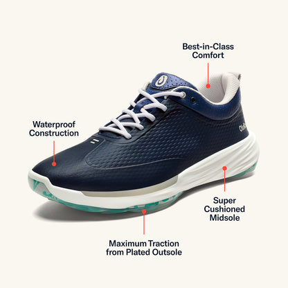 OluKai Men | Mākena Men’s Waterproof Golf Shoes - Mood Indigo