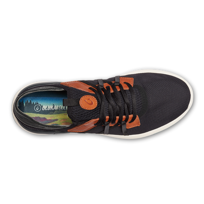 OluKai Men | Manele Men’s Breathable Golf Shoes - Black / Dark Shadow