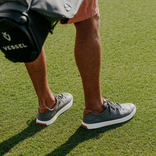 OluKai Men | Wai‘alae Men’s Waterproof Leather Golf Shoes - Stone