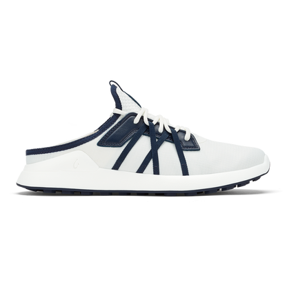 OluKai Men | Manele Men’s Breathable Golf Shoes - Bright White / Mood Indigo