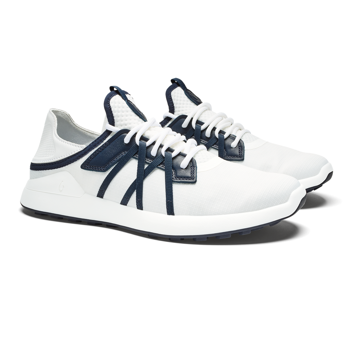 OluKai Men | Manele Men’s Breathable Golf Shoes - Bright White / Mood Indigo