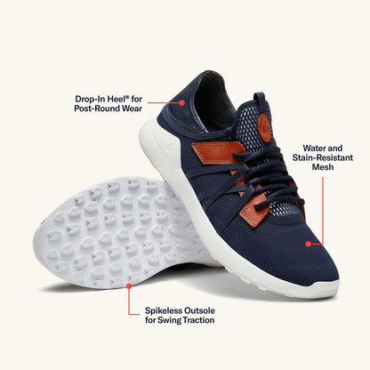 OluKai Men | Manele Men’s Breathable Golf Shoes - Trench Blue