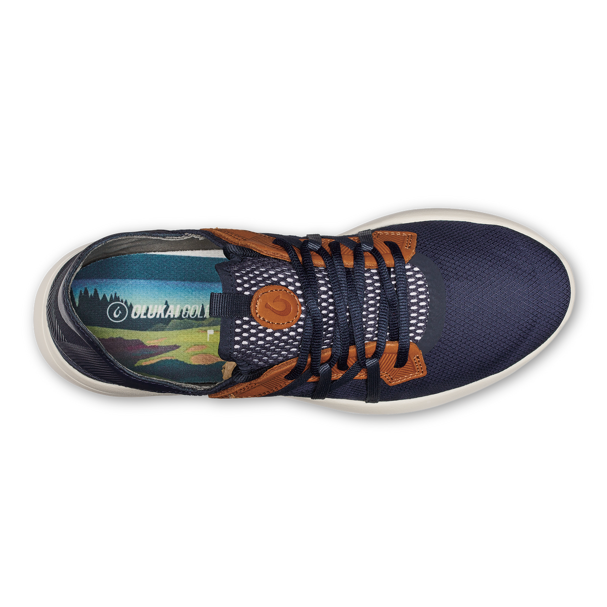 OluKai Men | Manele Men’s Breathable Golf Shoes - Trench Blue