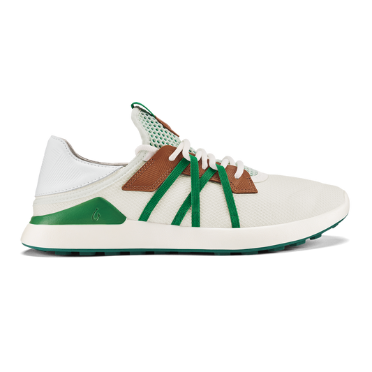 OluKai Men | Manele Men’s Breathable Golf Shoes - White / Bamboo