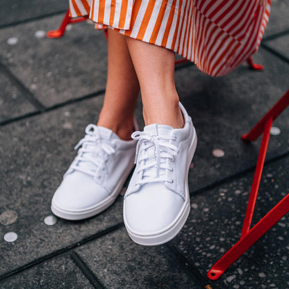 OluKai Women | Pehuea Lī ‘Ili Women's Leather Sneakers - White