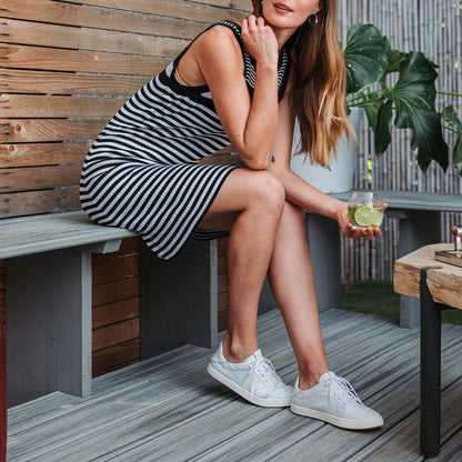 OluKai Women | Pehuea Lī ‘Ili Women's Leather Sneakers - White