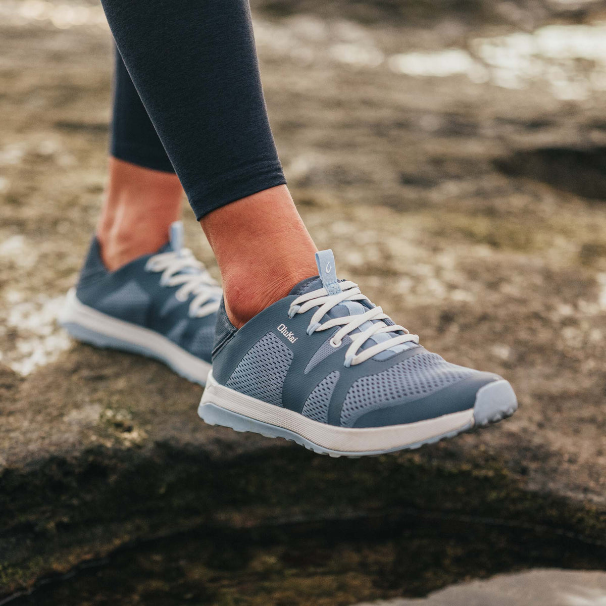 OluKai Women | Huia Women’s Athleisure Shoes - Vintage Blue / Sea Ice