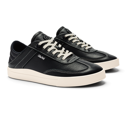 OluKai Women | Hā‘upu Women’s Leather Sneakers - Onyx
