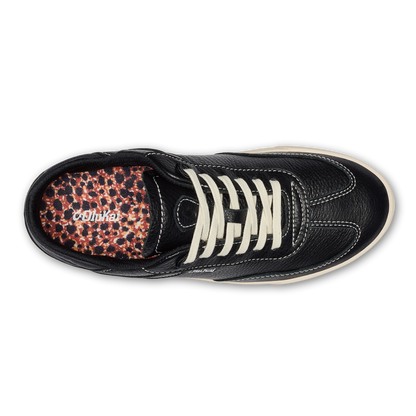 OluKai Women | Hā‘upu Women’s Leather Sneakers - Onyx
