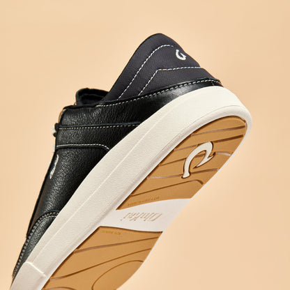 OluKai Women | Hā‘upu Women’s Leather Sneakers - Onyx