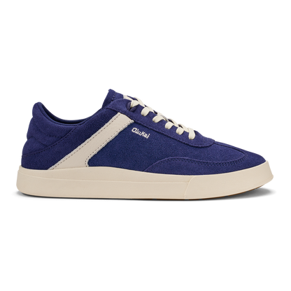 OluKai Women | Hā‘upu Women’s Leather Sneakers - Navy / Off White