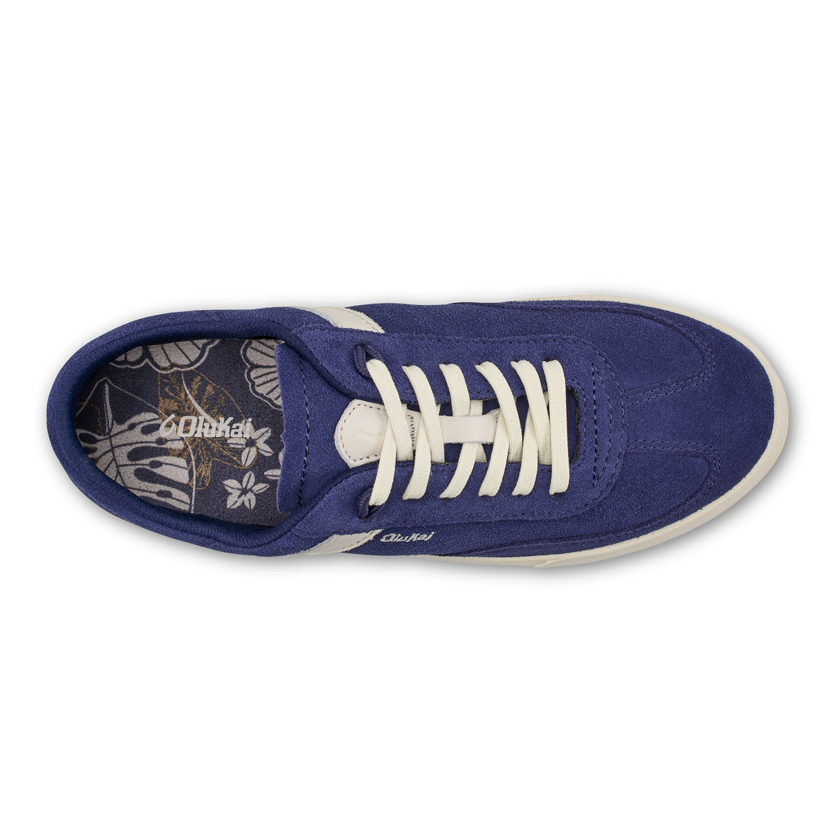OluKai Women | Hā‘upu Women’s Leather Sneakers - Navy / Off White