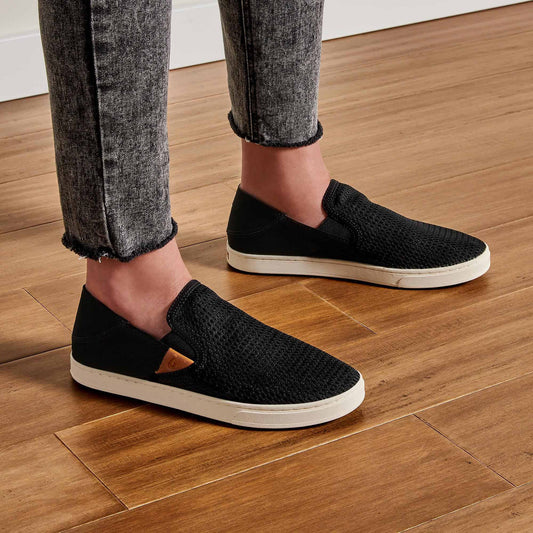 OluKai Women | Pehuea Women's Breathable Slip-On Sneakers - Black