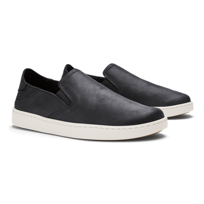 OluKai Women | Pehuea Leather - Onyx / Onyx