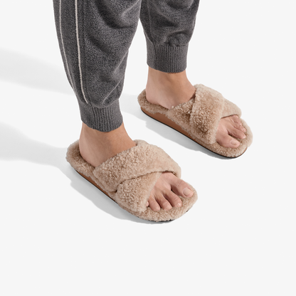 OluKai Women | Hila Heu Women’s Slide Slipper Sandals - Tan