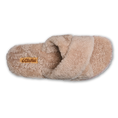 OluKai Women | Hila Heu Women’s Slide Slipper Sandals - Tan
