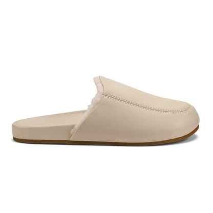OluKai Women | Kōnea Women’s Leather Slipper Mules - Bone