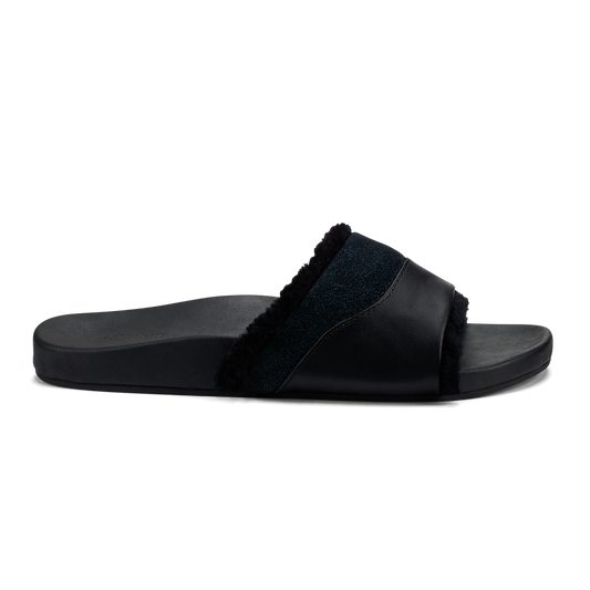 OluKai Women | Hō‘ala Slide Women’s Slide Slipper Sandals - Black