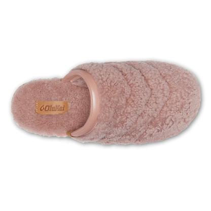 OluKai Women | Pūpū Mua Women’s Shearling Mule Slipper - Pink Sea Salt