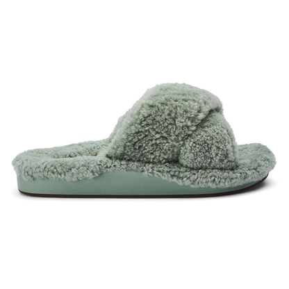 OluKai Women | Hila Heu Women’s Slide Slipper Sandals - Muted Green