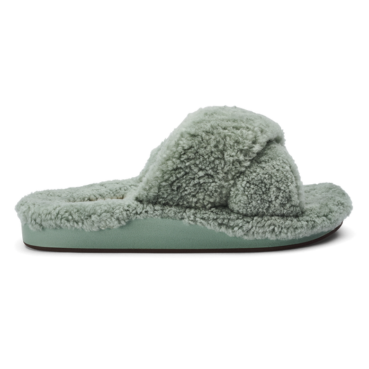 OluKai Women | Hila Heu Women’s Slide Slipper Sandals - Muted Green