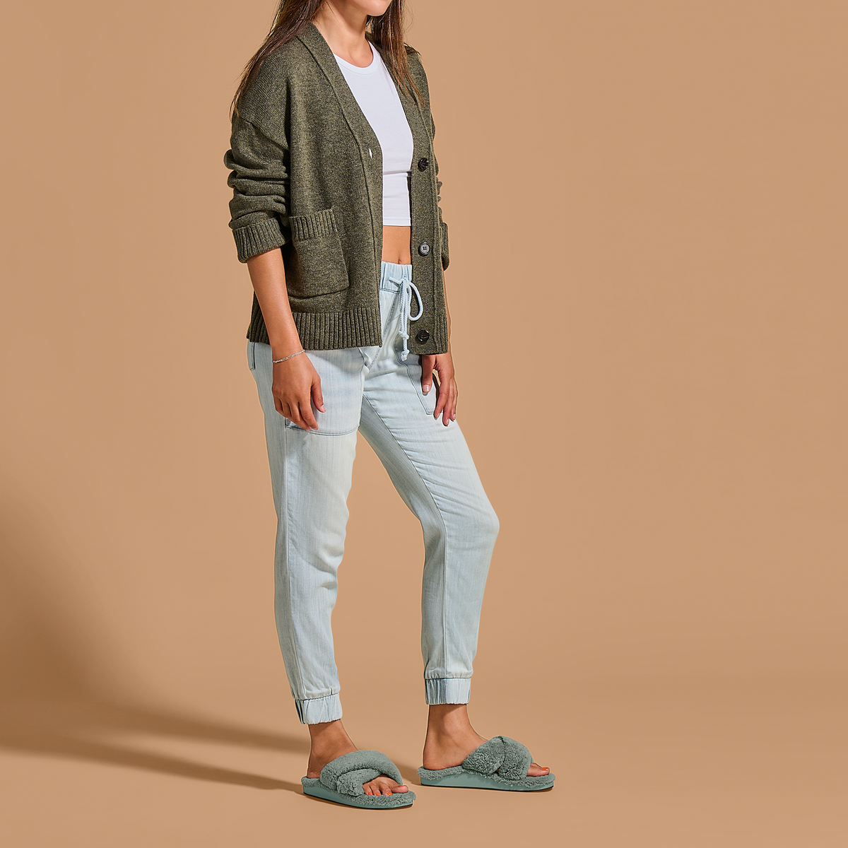 OluKai Women | Hila Heu Women’s Slide Slipper Sandals - Muted Green