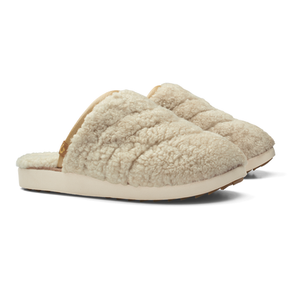 OluKai Women | Pūpū Mua Women’s Shearling Mule Slipper - Tapa