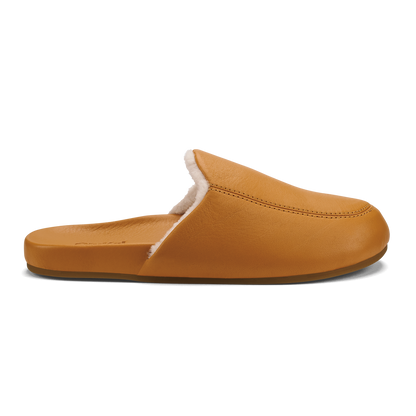 OluKai Women | Kōnea Women’s Leather Slipper Mules - Saddle