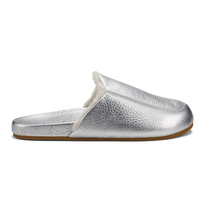 OluKai Women | Kōnea Women’s Leather Slipper Mules - Silver