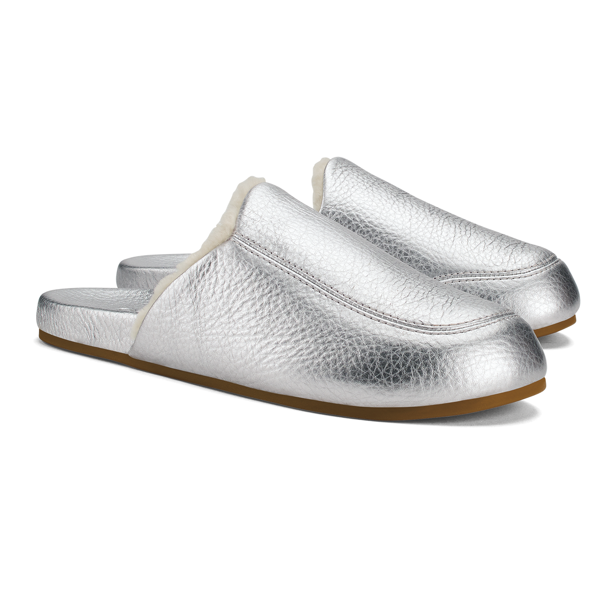 OluKai Women | Kōnea Women’s Leather Slipper Mules - Silver