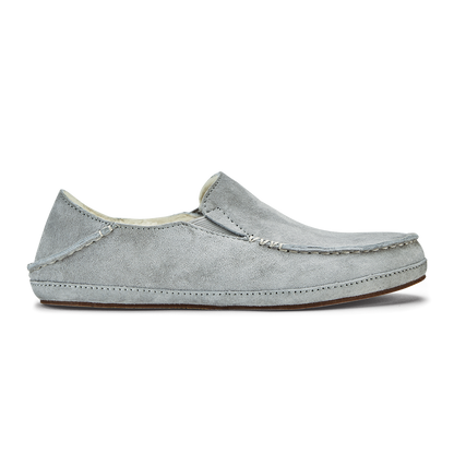 OluKai Women | Nohea Women's Leather Slippers - Pale Grey