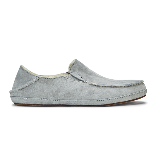 OluKai Women | Nohea Women's Leather Slippers - Pale Grey