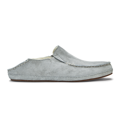 OluKai Women | Nohea Women's Leather Slippers - Pale Grey