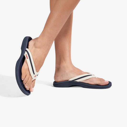OluKai Women|New Arrivals | ʻOhana Palua - White Sand / Americana