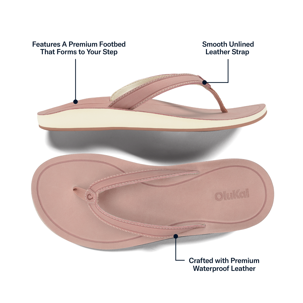OluKai Women | Southshore Women’s Waterproof Leather Sandals - Soft Pink