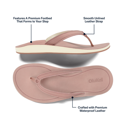 OluKai Women | Southshore Women’s Waterproof Leather Sandals - Soft Pink