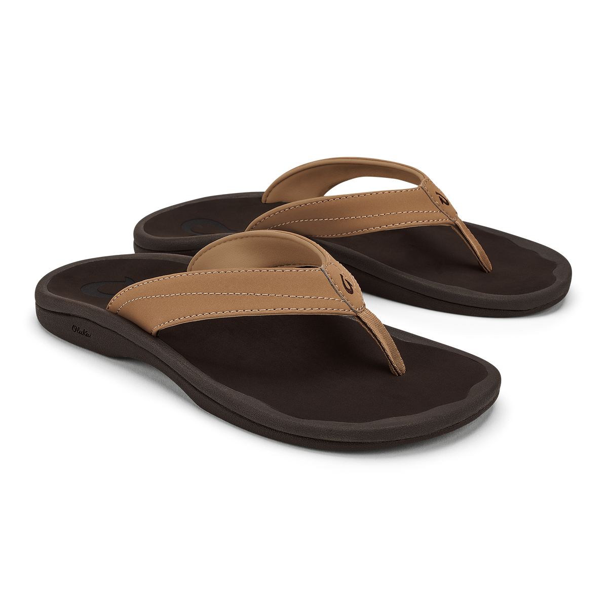 OluKai Women | ‘Ohana Women's Beach Sandals - Almond / Dark Java