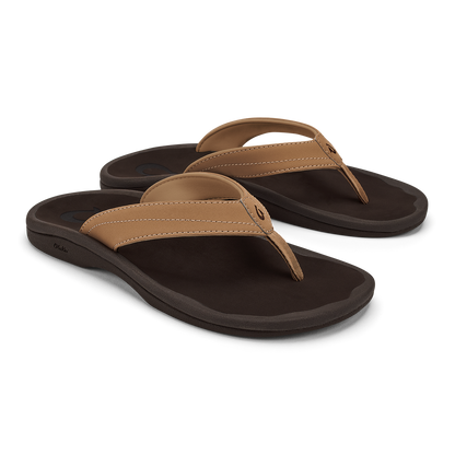 OluKai Women | ‘Ohana Women's Beach Sandals - Almond / Dark Java