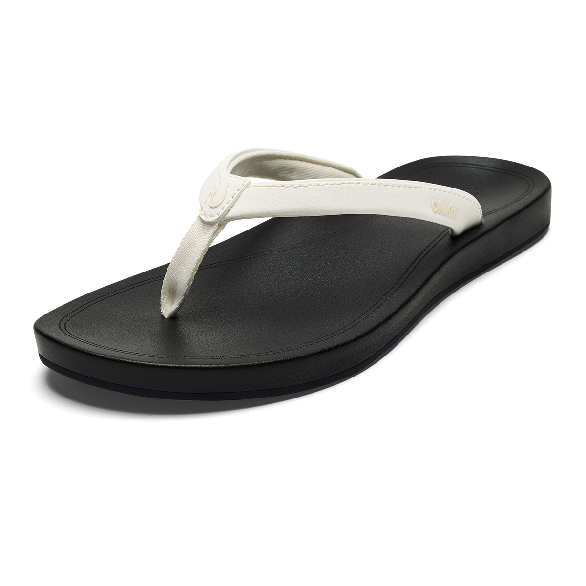 OluKai Women | ‘Uiki Women’s Everyday Beach Sandals - Bright White / Lava Rock