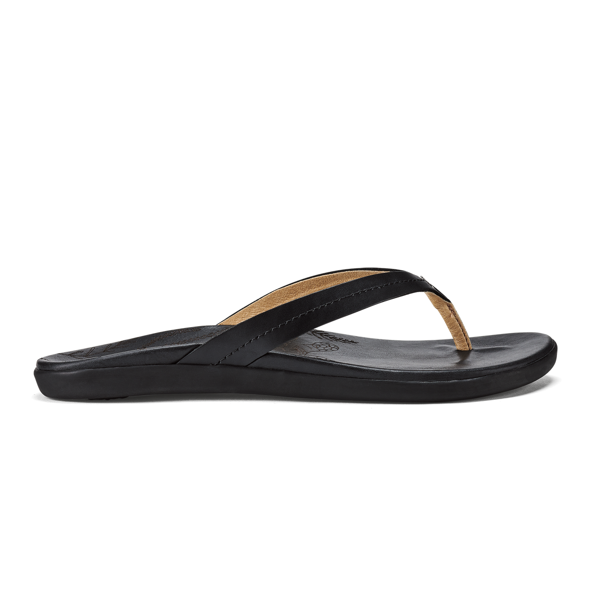 OluKai Women | Honu Women’s Leather Beach Sandals - Black