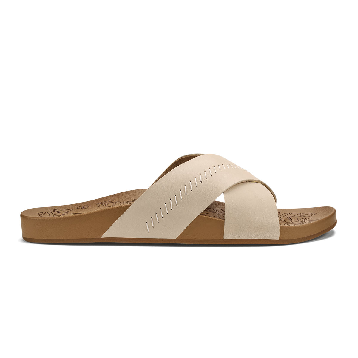OluKai Women | Kipe‘a ‘Olu Women‘s Slide Sandals - Puka / Tan