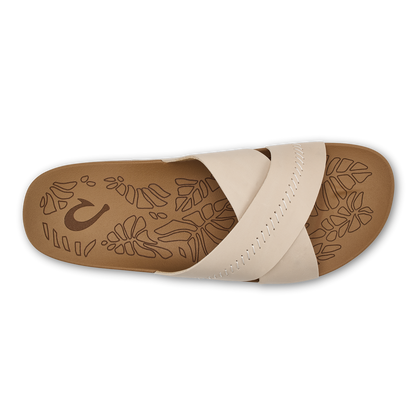 OluKai Women | Kipe‘a ‘Olu Women‘s Slide Sandals - Puka / Tan