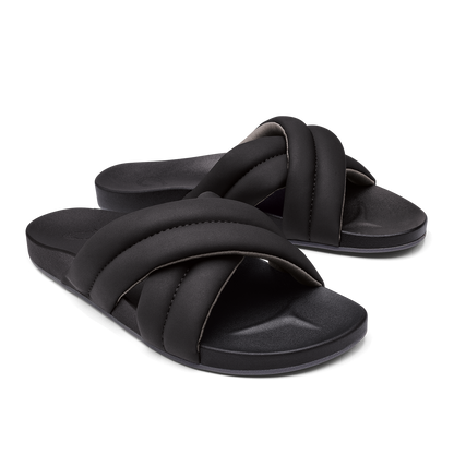 OluKai Women | Hila Women’s Beach Slide Sandals - Black