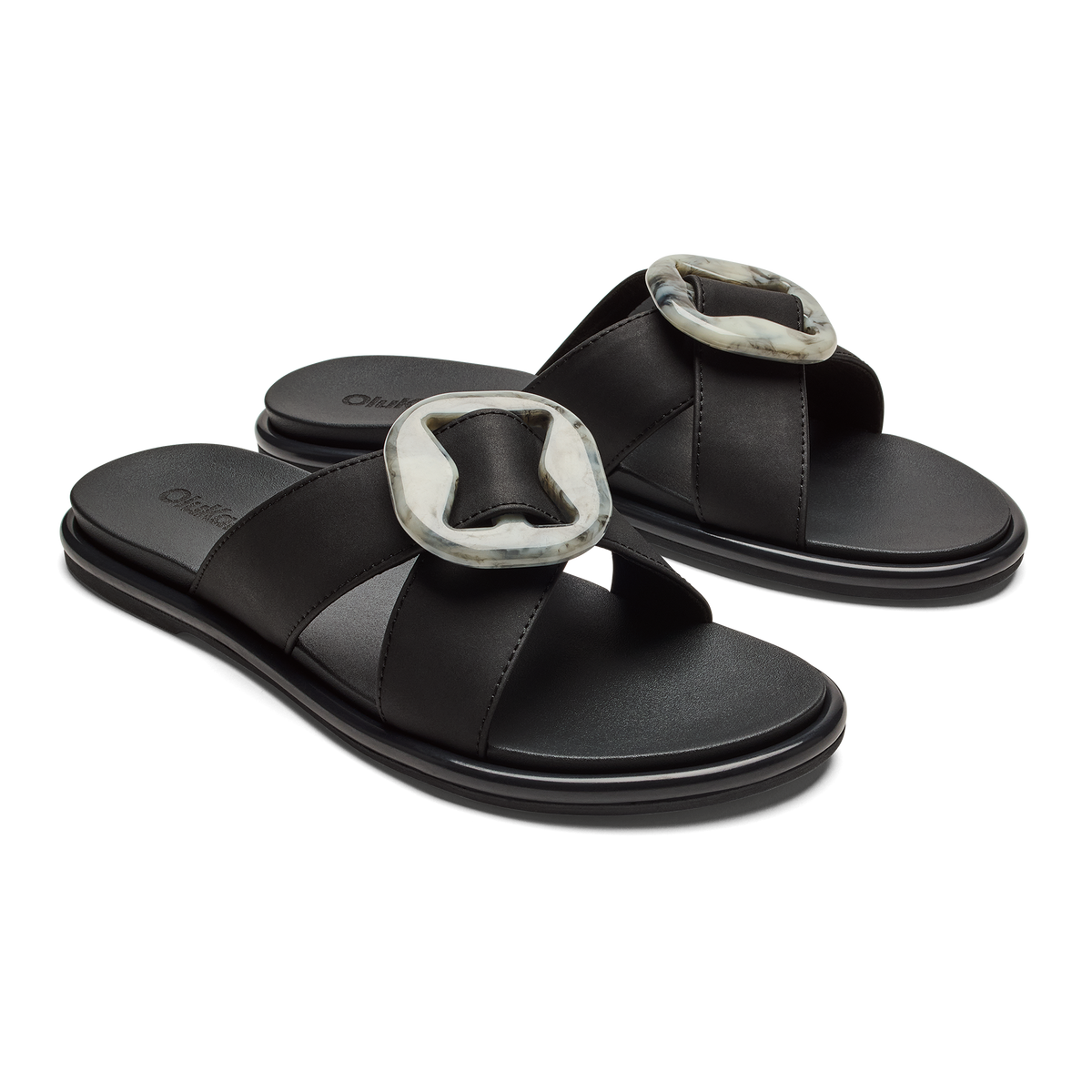 OluKai Women | La‘i Slide Women’s Slide Beach Sandals - Lava Rock