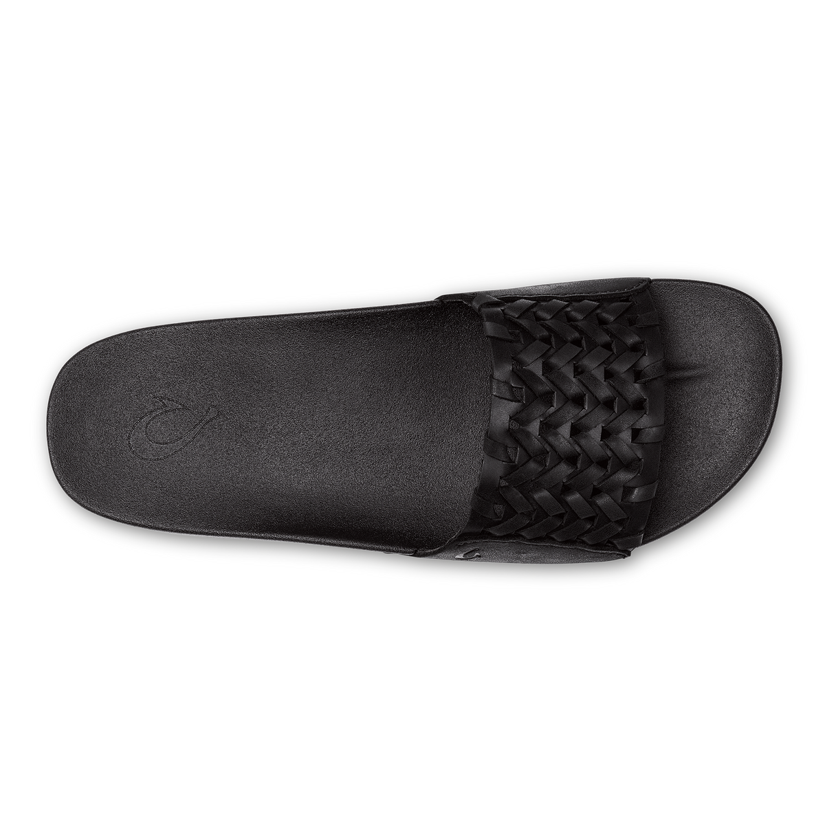 OluKai Women | Kāmola Women’s Leather Slide Sandals - Black
