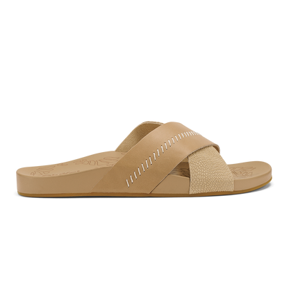 OluKai Women | Kipe‘a ‘Olu Women‘s Slide Sandals - Warm Sand