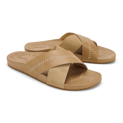 OluKai Women | Kipe‘a ‘Olu Women‘s Slide Sandals - Warm Sand