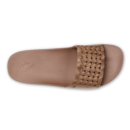 OluKai Women | Kāmola Women’s Leather Slide Sandals - Tan