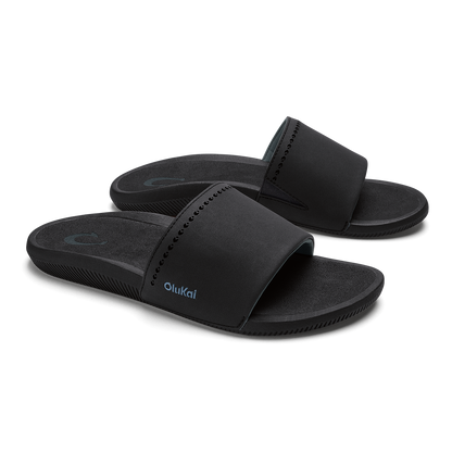 OluKai Women|New Arrivals | Ulele Slide - Black / Black